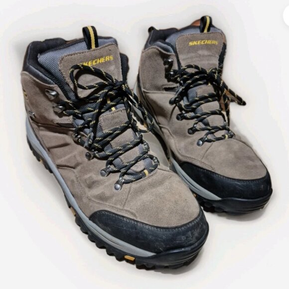 Skechers Relment Pelmo Men's Hiking Boots Size 15 Waterproof Suede Shoes 64869 - Picture 1 of 16